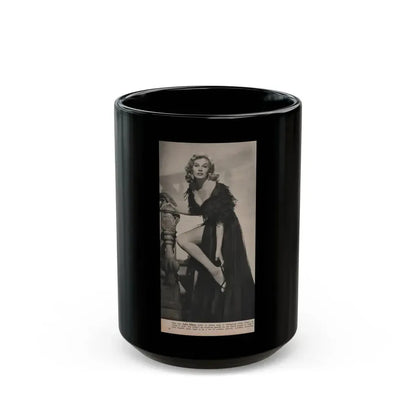 Anita Ekberg #352 - Modern Screen Mag. July '55 (Vintage Female Icon) Black Coffee Mug 15oz - Go Mug Yourself