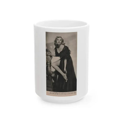 Anita Ekberg #352 - Modern Screen Mag. July '55 (Vintage Female Icon) White Coffee Mug 15oz - Go Mug Yourself