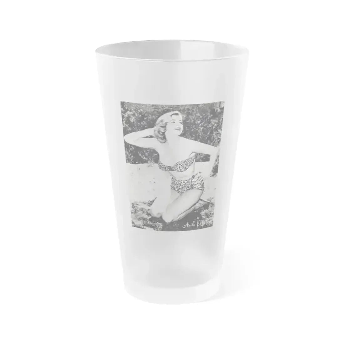 Anita Ekberg #358 (Vintage Female Icon) Frosted Pint Glass 16oz 16oz Frosted - Go Mug Yourself