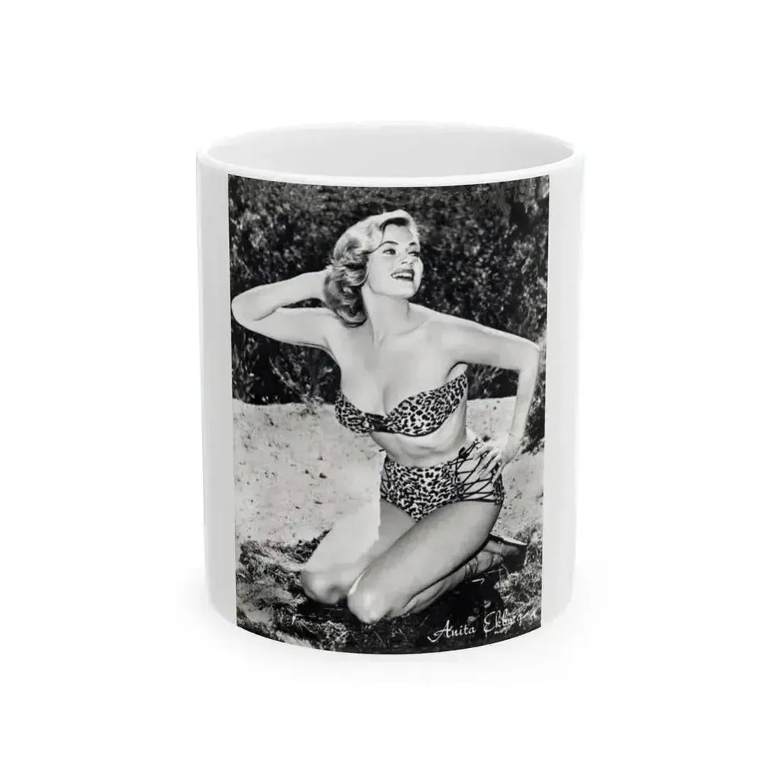 Anita Ekberg #358 (Vintage Female Icon) White Coffee Mug 11oz - Go Mug Yourself