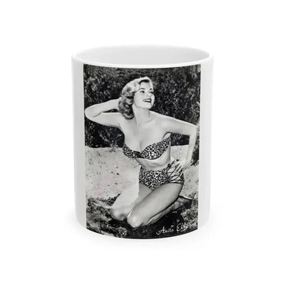 Anita Ekberg #358 (Vintage Female Icon) White Coffee Mug 11oz - Go Mug Yourself