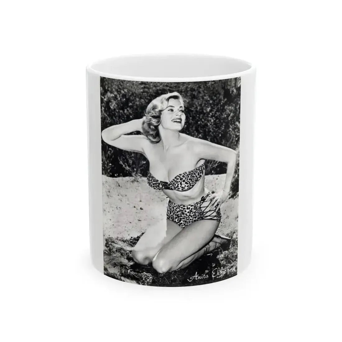 Anita Ekberg #358 (Vintage Female Icon) White Coffee Mug 11oz - Go Mug Yourself