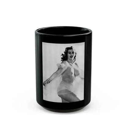 Anita Ekberg #361 - See through top (Vintage Female Icon) Black Coffee Mug 15oz - Go Mug Yourself