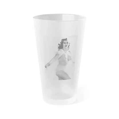 Anita Ekberg #361 - See through top (Vintage Female Icon) Frosted Pint Glass 16oz 16oz Frosted - Go Mug Yourself