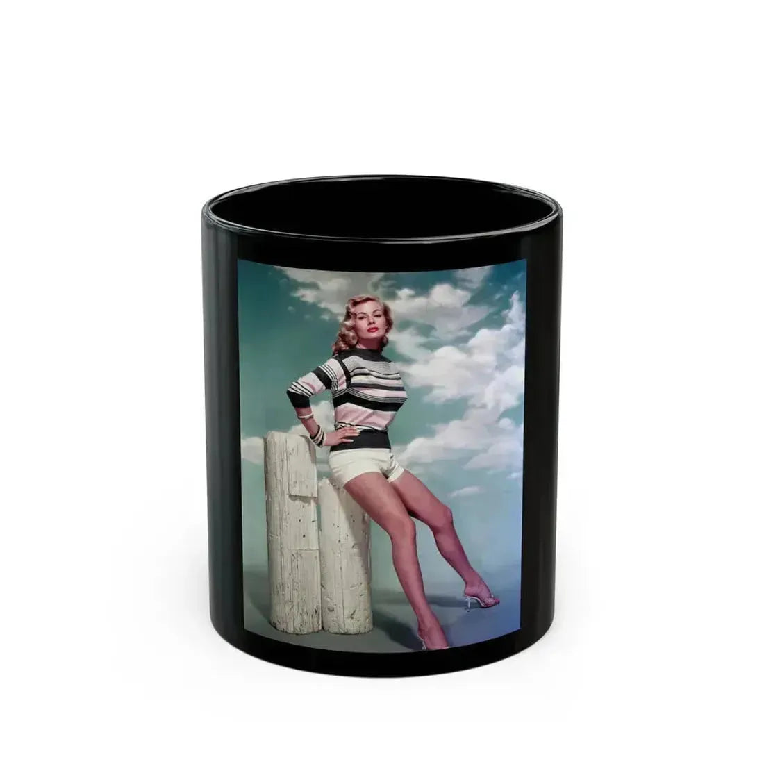 Anita Ekberg #373 (Vintage Female Icon) Black Coffee Mug 11oz - Go Mug Yourself