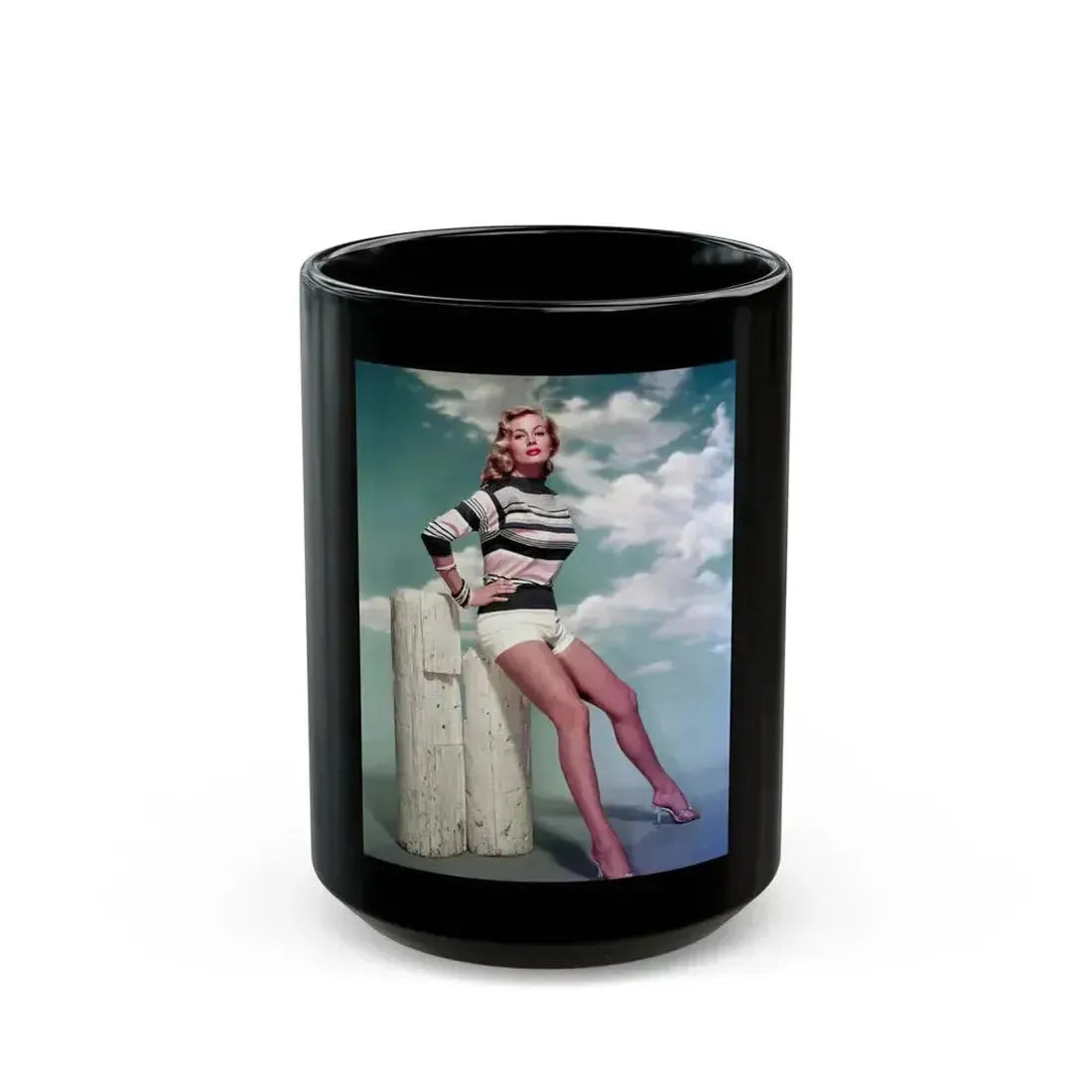 Anita Ekberg #373 (Vintage Female Icon) Black Coffee Mug 15oz - Go Mug Yourself