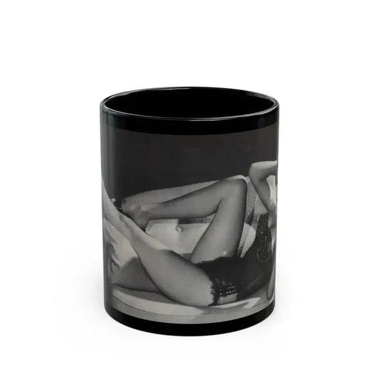 Anita Ekberg #390 - Femme Fatales Mag. Aug. '98 - 1 B&W Centerfold Photo (Vintage Female Icon) Black Coffee Mug 11oz - Go Mug Yourself