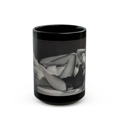 Anita Ekberg #390 - Femme Fatales Mag. Aug. '98 - 1 B&W Centerfold Photo (Vintage Female Icon) Black Coffee Mug 15oz - Go Mug Yourself