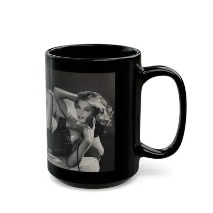Anita Ekberg #390 - Femme Fatales Mag. Aug. '98 - 1 B&W Centerfold Photo (Vintage Female Icon) Black Coffee Mug - Go Mug Yourself