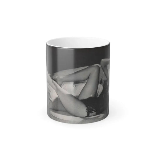 Anita Ekberg #390 - Femme Fatales Mag. Aug. '98 - 1 B&W Centerfold Photo (Vintage Female Icon) Color Changing Mug 11oz 11oz - Go Mug Yourself