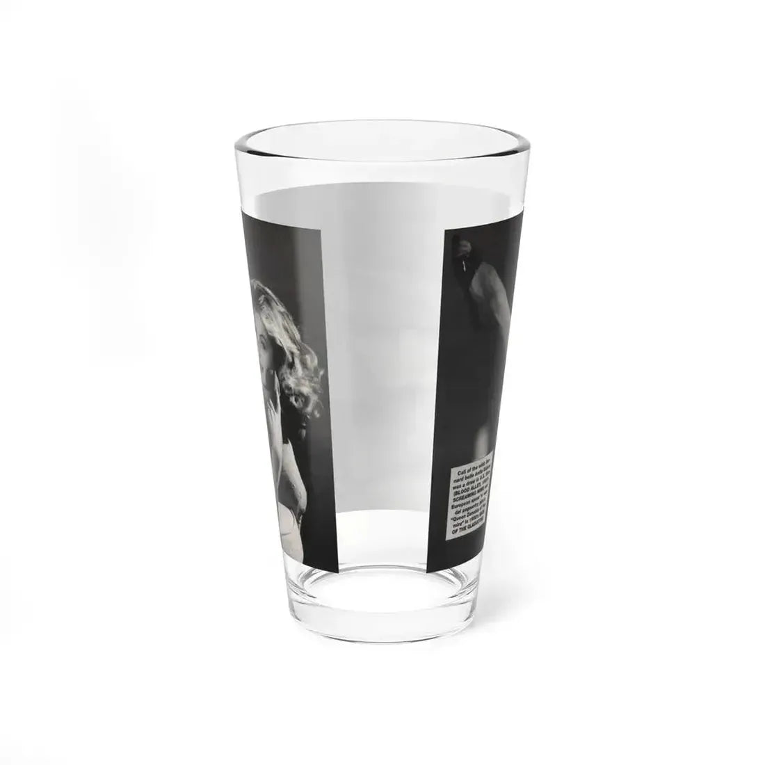 Anita Ekberg #390 - Femme Fatales Mag. Aug. '98 - 1 B&W Centerfold Photo (Vintage Female Icon) Pint Glass 16oz - Go Mug Yourself