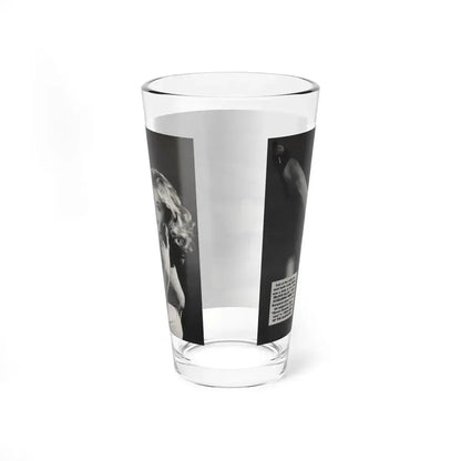 Anita Ekberg #390 - Femme Fatales Mag. Aug. '98 - 1 B&W Centerfold Photo (Vintage Female Icon) Pint Glass 16oz - Go Mug Yourself