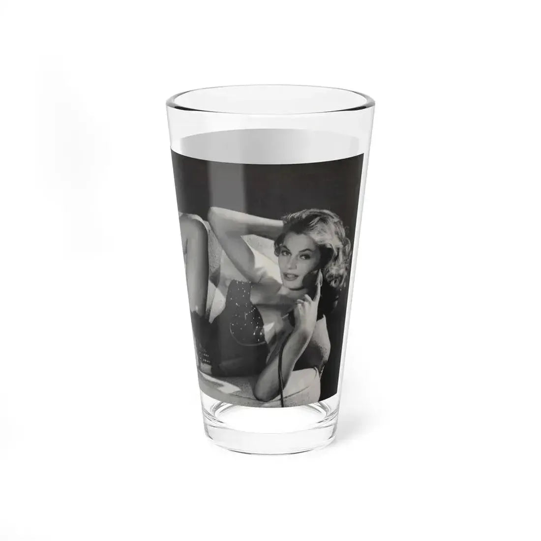 Anita Ekberg #390 - Femme Fatales Mag. Aug. '98 - 1 B&W Centerfold Photo (Vintage Female Icon) Pint Glass 16oz - Go Mug Yourself