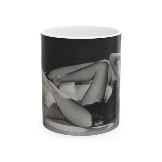 Anita Ekberg #390 - Femme Fatales Mag. Aug. '98 - 1 B&W Centerfold Photo (Vintage Female Icon) White Coffee Mug 11oz - Go Mug Yourself