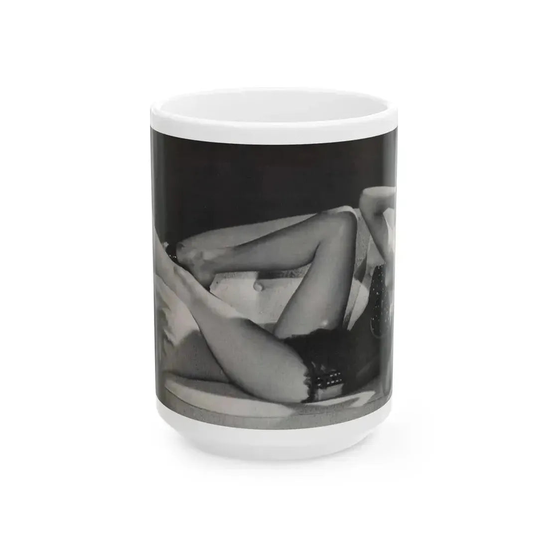 Anita Ekberg #390 - Femme Fatales Mag. Aug. '98 - 1 B&W Centerfold Photo (Vintage Female Icon) White Coffee Mug 15oz - Go Mug Yourself