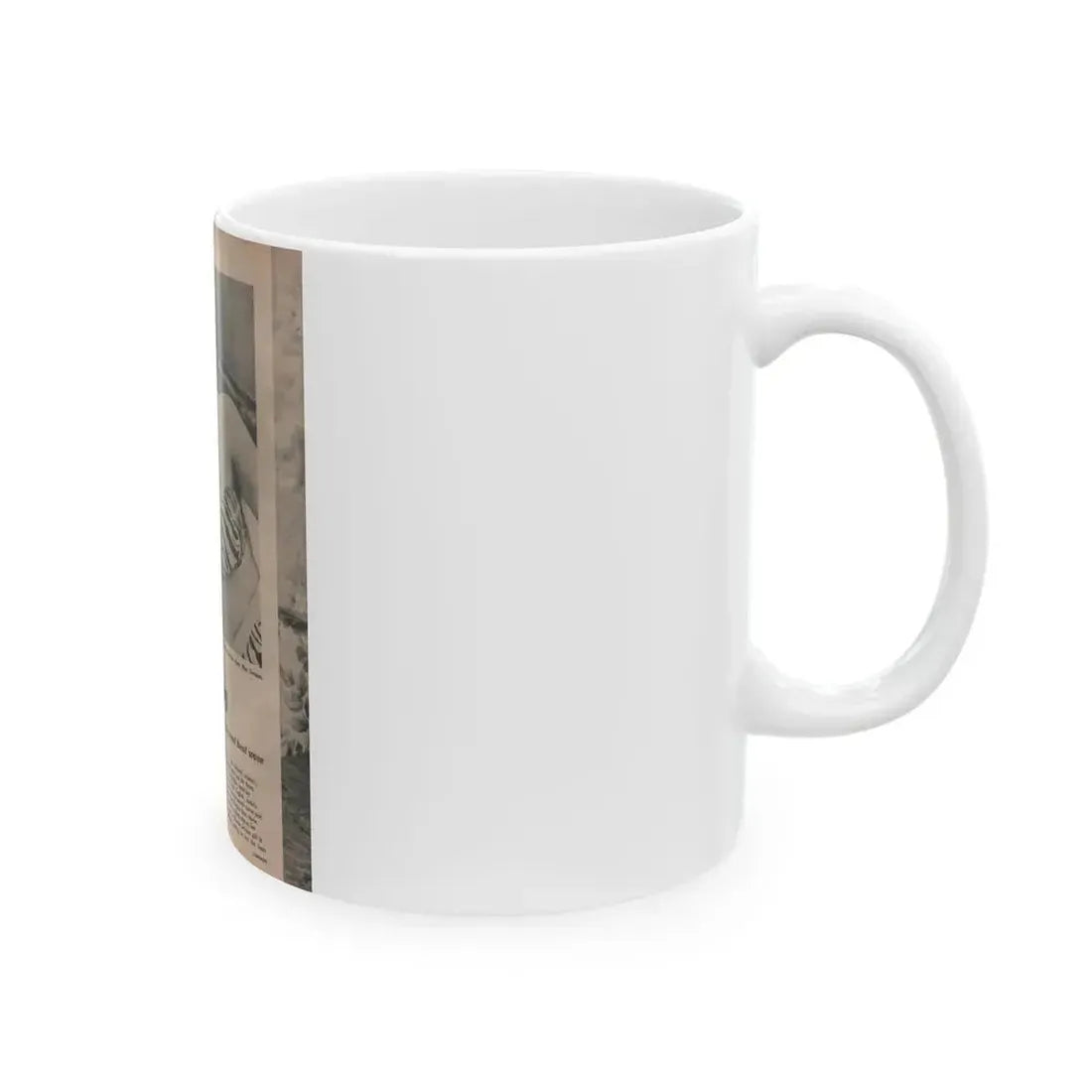 Anita Ekberg #391 - Fabulous Females Mag. Issue #1 '55 - 1 B&W & More (Vintage Female Icon) White Coffee Mug - Go Mug Yourself