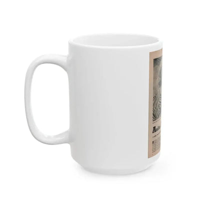 Anita Ekberg #391 - Fabulous Females Mag. Issue #1 '55 - 1 B&W & More (Vintage Female Icon) White Coffee Mug - Go Mug Yourself