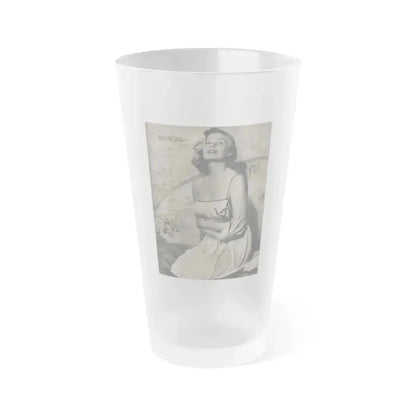 Anita Ekberg #392 - Fabulous Females Mag. Issue #1 '55 - 1 B&W Photo (Vintage Female Icon) Frosted Pint Glass 16oz 16oz Frosted - Go Mug Yourself