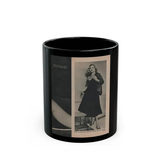 Anita Ekberg #394 - Fabulous Females Mag. Issue #1 '55 - 1 B&W (Vintage Female Icon) Black Coffee Mug 11oz - Go Mug Yourself