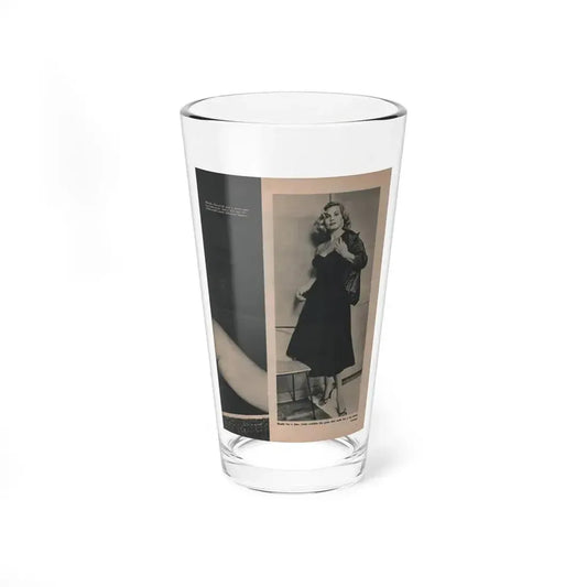 Anita Ekberg #394 - Fabulous Females Mag. Issue #1 '55 - 1 B&W (Vintage Female Icon) Pint Glass 16oz 16oz - Go Mug Yourself