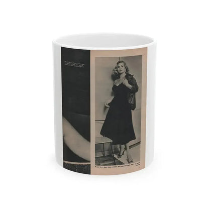 Anita Ekberg #394 - Fabulous Females Mag. Issue #1 '55 - 1 B&W (Vintage Female Icon) White Coffee Mug 11oz - Go Mug Yourself