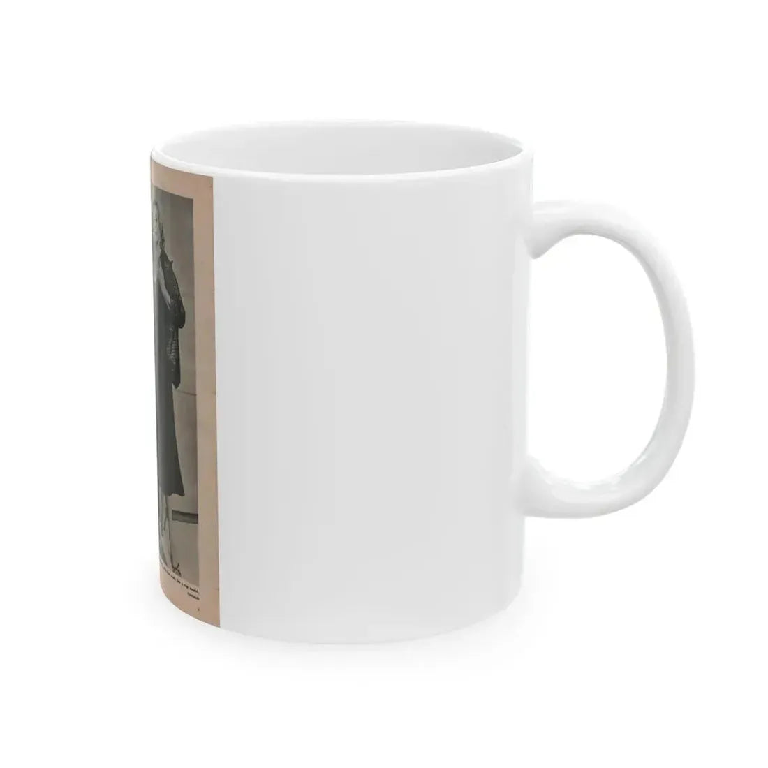 Anita Ekberg #394 - Fabulous Females Mag. Issue #1 '55 - 1 B&W (Vintage Female Icon) White Coffee Mug - Go Mug Yourself