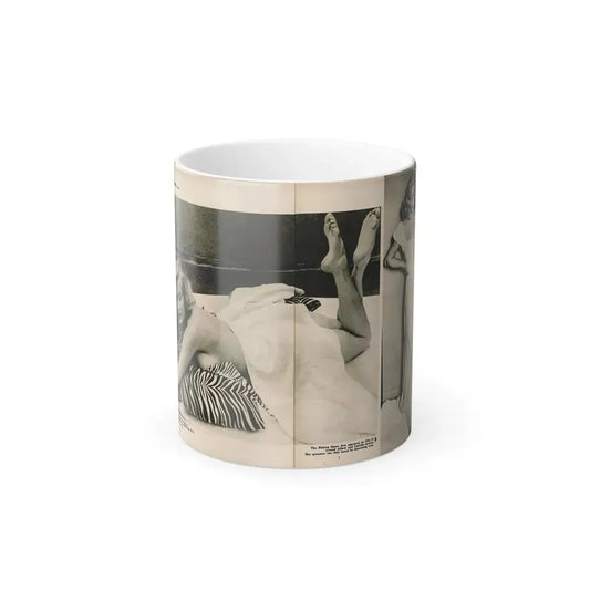 Anita Ekberg #395 - Fabulous Females Mag. Issue #1 '55 - B&W Centerfold & 1 More (Vintage Female Icon) Color Changing Mug 11oz 11oz - Go Mug Yourself