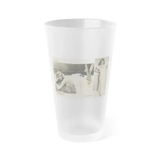 Anita Ekberg #395 - Fabulous Females Mag. Issue #1 '55 - B&W Centerfold & 1 More (Vintage Female Icon) Frosted Pint Glass 16oz 16oz Frosted - Go Mug Yourself