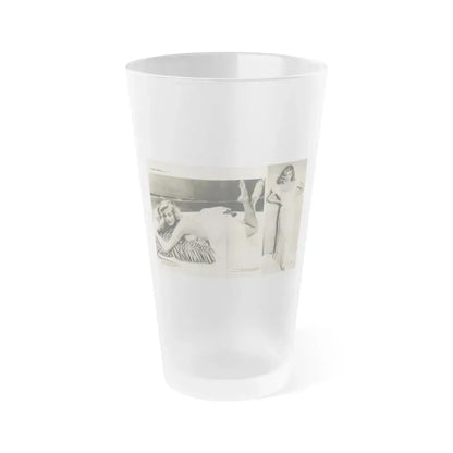 Anita Ekberg #395 - Fabulous Females Mag. Issue #1 '55 - B&W Centerfold & 1 More (Vintage Female Icon) Frosted Pint Glass 16oz 16oz Frosted - Go Mug Yourself