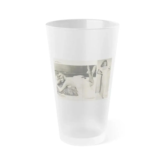 Anita Ekberg #395 - Fabulous Females Mag. Issue #1 '55 - B&W Centerfold & 1 More (Vintage Female Icon) Frosted Pint Glass 16oz 16oz Frosted - Go Mug Yourself
