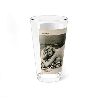 Anita Ekberg #395 - Fabulous Females Mag. Issue #1 '55 - B&W Centerfold & 1 More (Vintage Female Icon) Pint Glass 16oz - Go Mug Yourself