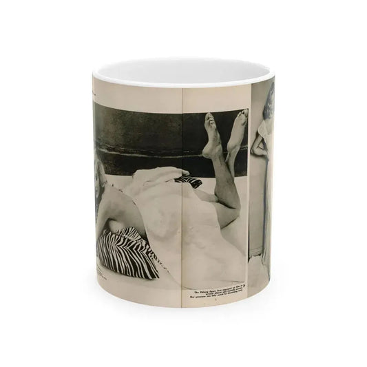 Anita Ekberg #395 - Fabulous Females Mag. Issue #1 '55 - B&W Centerfold & 1 More (Vintage Female Icon) White Coffee Mug 11oz - Go Mug Yourself