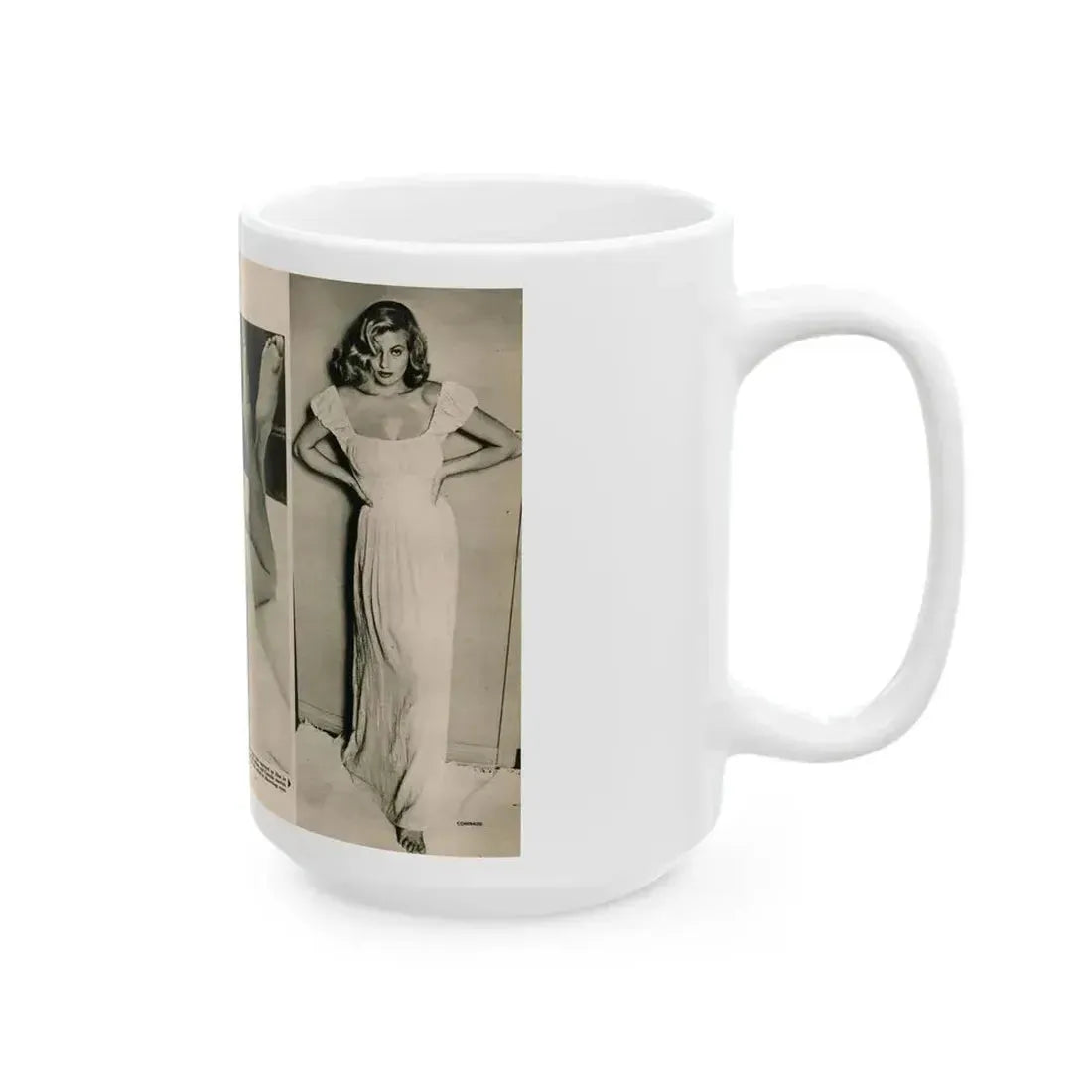 Anita Ekberg #395 - Fabulous Females Mag. Issue #1 '55 - B&W Centerfold & 1 More (Vintage Female Icon) White Coffee Mug - Go Mug Yourself