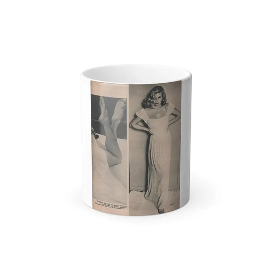 Anita Ekberg #396 - Fabulous Females Mag. Issue #1 '55 - Part of B&W Centerfold & 1 More (Vintage Female Icon) Color Changing Coffee Mug 11oz - Go Mug Yourself