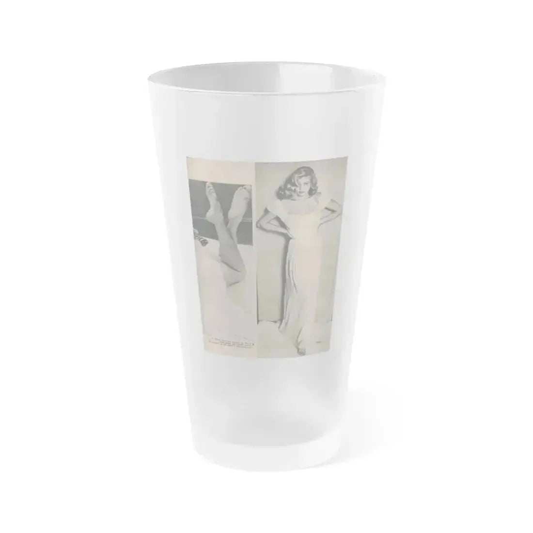 Anita Ekberg #396 - Fabulous Females Mag. Issue #1 '55 - Part of B&W Centerfold & 1 More (Vintage Female Icon) Frosted Pint Glass 16oz 16oz Frosted - Go Mug Yourself