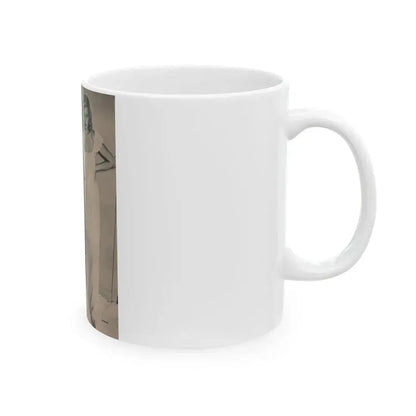 Anita Ekberg #396 - Fabulous Females Mag. Issue #1 '55 - Part of B&W Centerfold & 1 More (Vintage Female Icon) White Coffee Mug - Go Mug Yourself