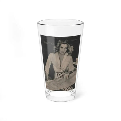 Anita Ekberg #398 - Fabulous Females Mag. Issue #1 '55 - 1 B&W Photo & Caption (Vintage Female Icon) Pint Glass 16oz 16oz - Go Mug Yourself