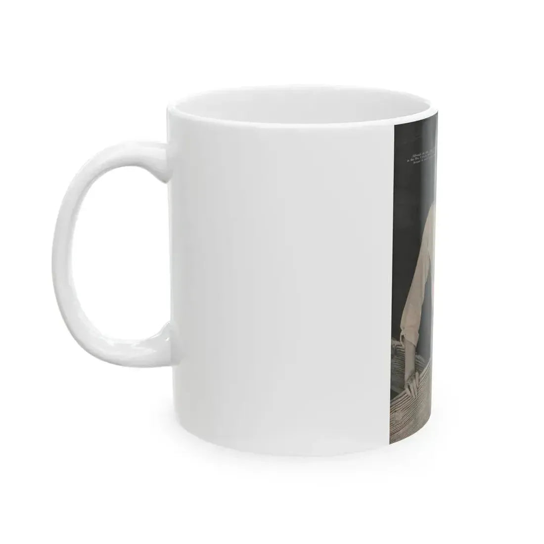 Anita Ekberg #398 - Fabulous Females Mag. Issue #1 '55 - 1 B&W Photo & Caption (Vintage Female Icon) White Coffee Mug - Go Mug Yourself