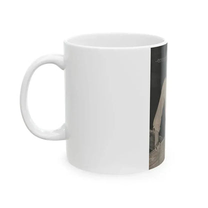 Anita Ekberg #398 - Fabulous Females Mag. Issue #1 '55 - 1 B&W Photo & Caption (Vintage Female Icon) White Coffee Mug - Go Mug Yourself