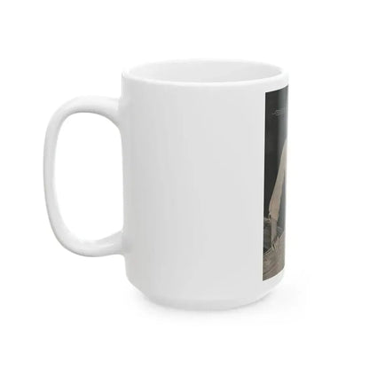 Anita Ekberg #398 - Fabulous Females Mag. Issue #1 '55 - 1 B&W Photo & Caption (Vintage Female Icon) White Coffee Mug - Go Mug Yourself