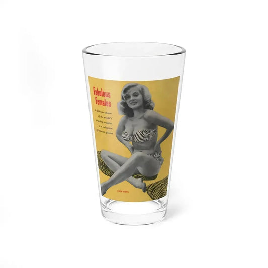Anita Ekberg #399 - Fabulous Females Mag. Issue #1 - 1 B&W Photo on back cover (Vintage Female Icon) Pint Glass 16oz 16oz - Go Mug Yourself