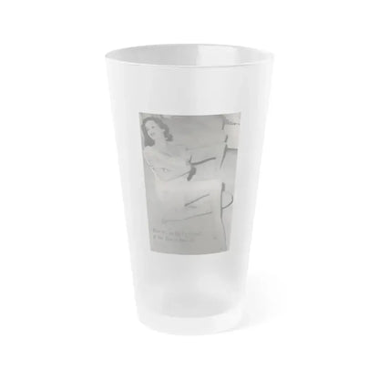 Anita Ekberg #400 - PHOTO Digest Mag. Nov. '55 - Inside of Cover 1 B&W Pic (Vintage Female Icon) Frosted Pint Glass 16oz 16oz Frosted - Go Mug Yourself