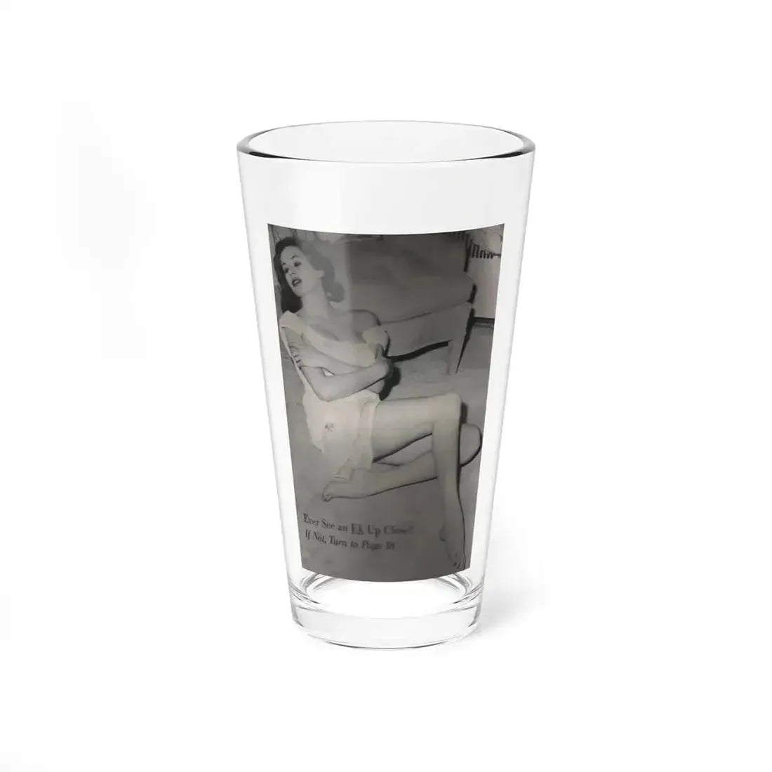 Anita Ekberg #400 - PHOTO Digest Mag. Nov. '55 - Inside of Cover 1 B&W Pic (Vintage Female Icon) Pint Glass 16oz 16oz - Go Mug Yourself