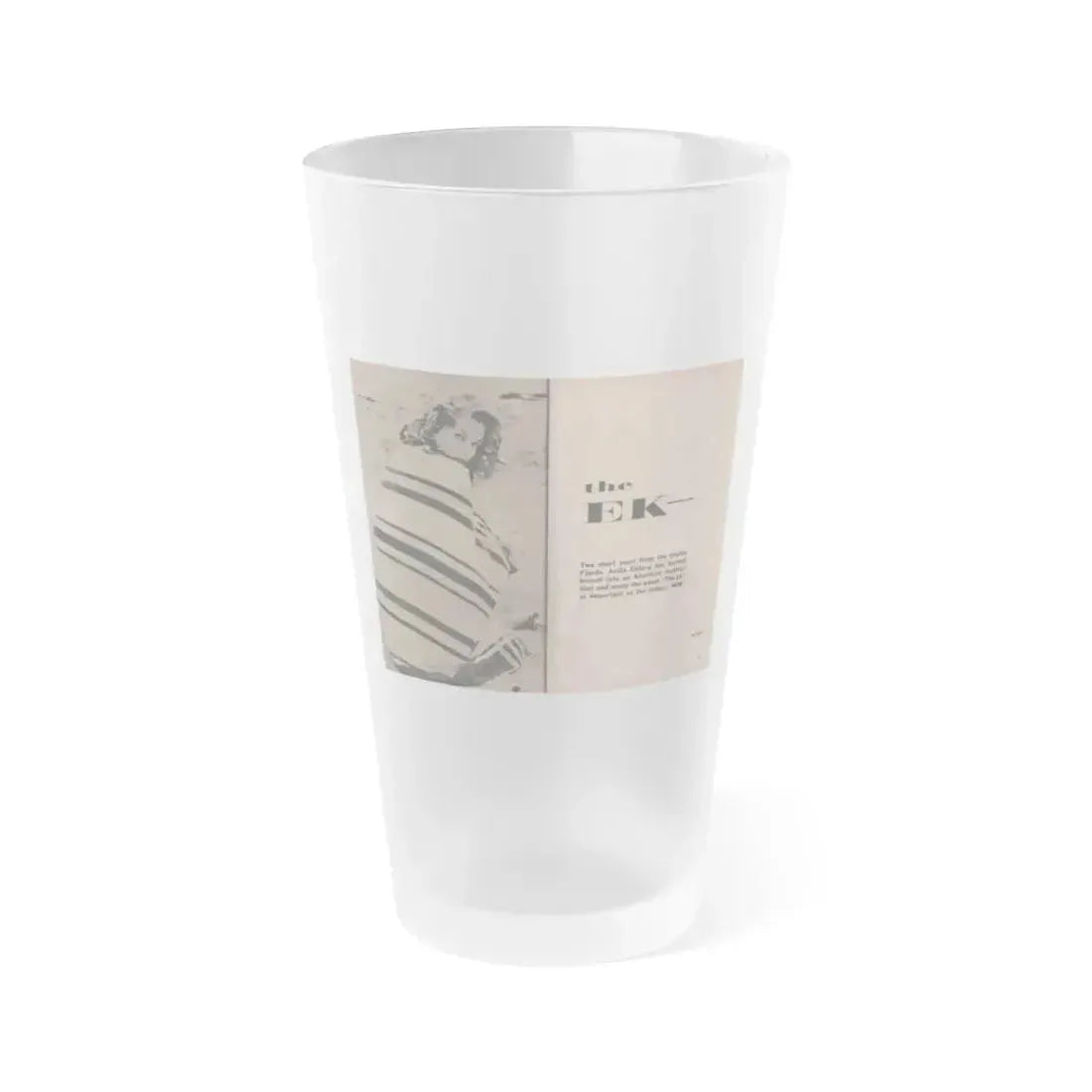 Anita Ekberg #401 - Photo Digest Mag. Nov. '55 - 2 Pages, 1 B&W Photo & More (Vintage Female Icon) Frosted Pint Glass 16oz 16oz Frosted - Go Mug Yourself