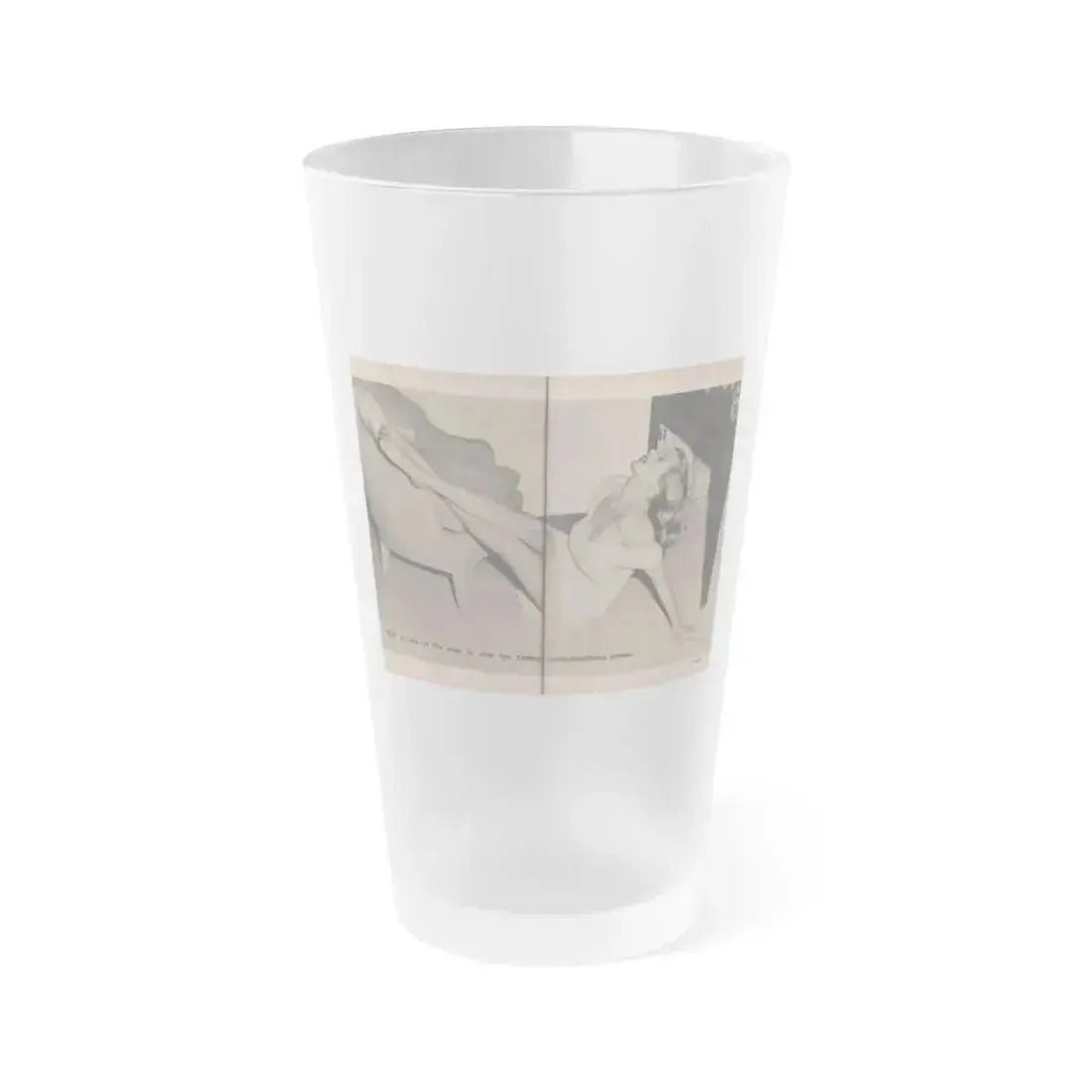 Anita Ekberg #402 - PHOTO Digest Mag. Nov. '55 - 2 Pages, 1 B&W Centerfold (Vintage Female Icon) Frosted Pint Glass 16oz 16oz Frosted - Go Mug Yourself