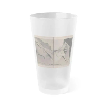 Anita Ekberg #402 - PHOTO Digest Mag. Nov. '55 - 2 Pages, 1 B&W Centerfold (Vintage Female Icon) Frosted Pint Glass 16oz 16oz Frosted - Go Mug Yourself