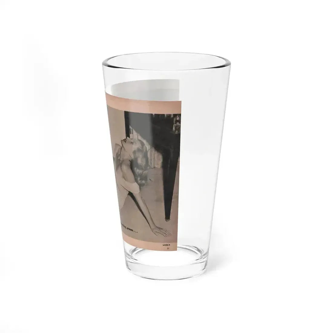 Anita Ekberg #402 - PHOTO Digest Mag. Nov. '55 - 2 Pages, 1 B&W Centerfold (Vintage Female Icon) Pint Glass 16oz - Go Mug Yourself