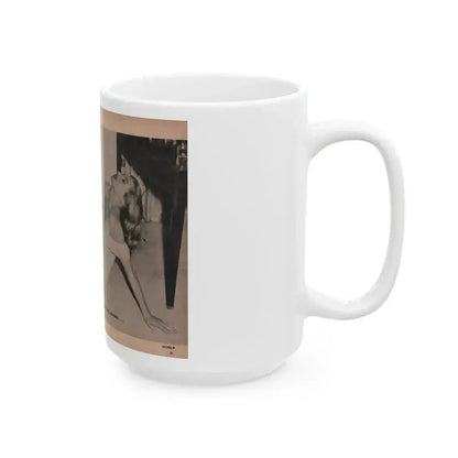 Anita Ekberg #402 - PHOTO Digest Mag. Nov. '55 - 2 Pages, 1 B&W Centerfold (Vintage Female Icon) White Coffee Mug - Go Mug Yourself