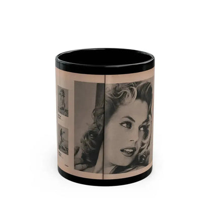 Anita Ekberg #403 - PHOTO Digest Mag. Nov. '55 - 2 Pages, 3 B&W Pics (Vintage Female Icon) Black Coffee Mug 11oz - Go Mug Yourself