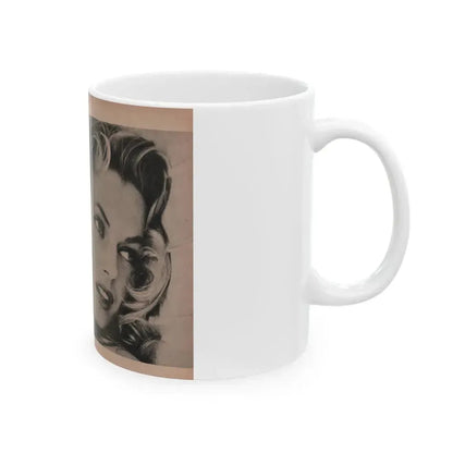 Anita Ekberg #403 - PHOTO Digest Mag. Nov. '55 - 2 Pages, 3 B&W Pics (Vintage Female Icon) White Coffee Mug - Go Mug Yourself